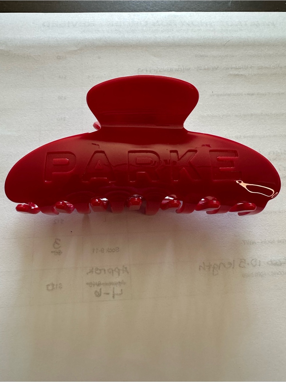 Parke Georgia Red Hair Clip - Large Claw Accessory